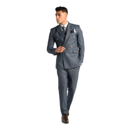 Mid Grey Checked Tailored Fit Milano