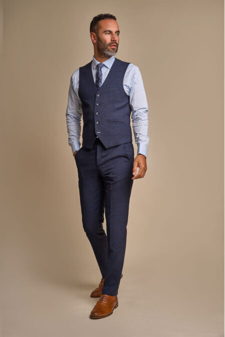 Caridi Navy Three Piece Suit - Image 3