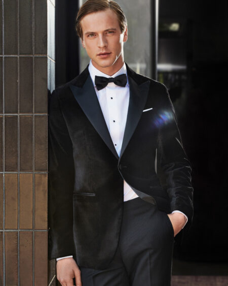Black Velvet with a Classic Old Money Peak Lapel Tuxedo