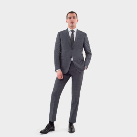 Grey Checks Formal Suit